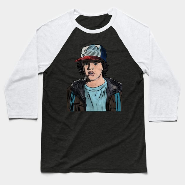 Dustin | Stranger Things Baseball T-Shirt by MikeBrennanAD